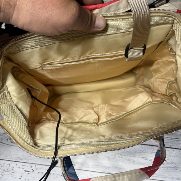 Mommy Loves Me Diaper Bag Back Pack Packable Travel Changing Table USB Charger - Picture 4 of 10